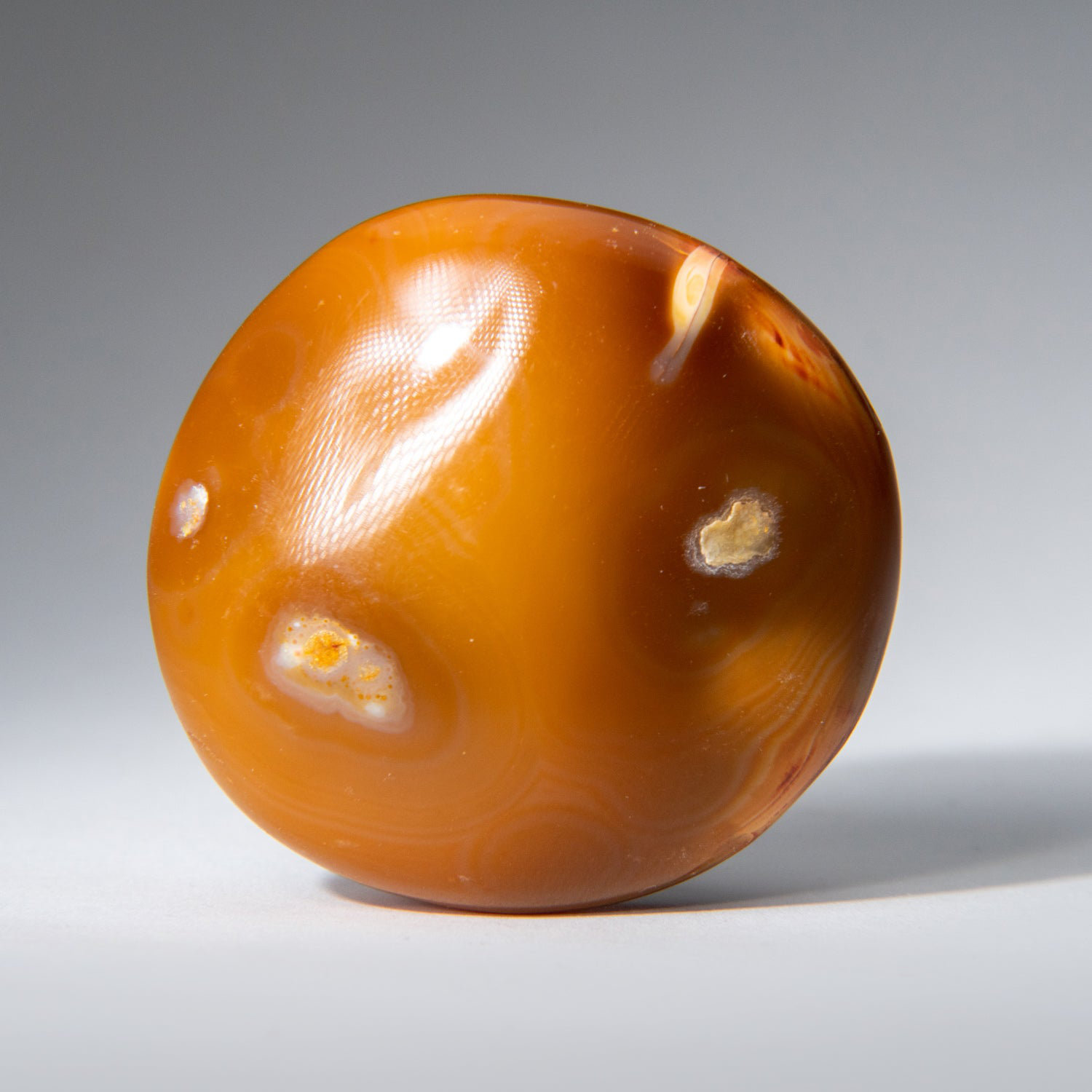 Astro Gallery of Gems Genuine Polished Carnelian (Medium) Palm Stone ...