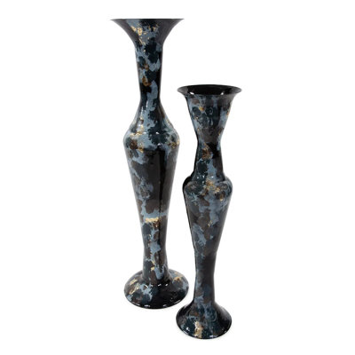 Oceanique Flared Iron Vase- Tall