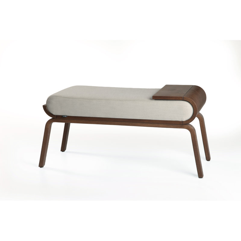 So Upholstered Bench, Light Walnut
