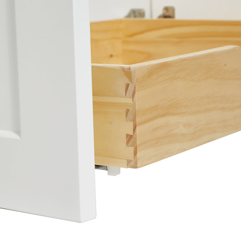 31 IN.  Single Bathroom Vanity, Carrara Quartz, Rectangle, White