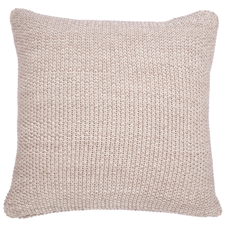 Motley Moss Cotton Reversible Throw Pillow, Stone/Natural