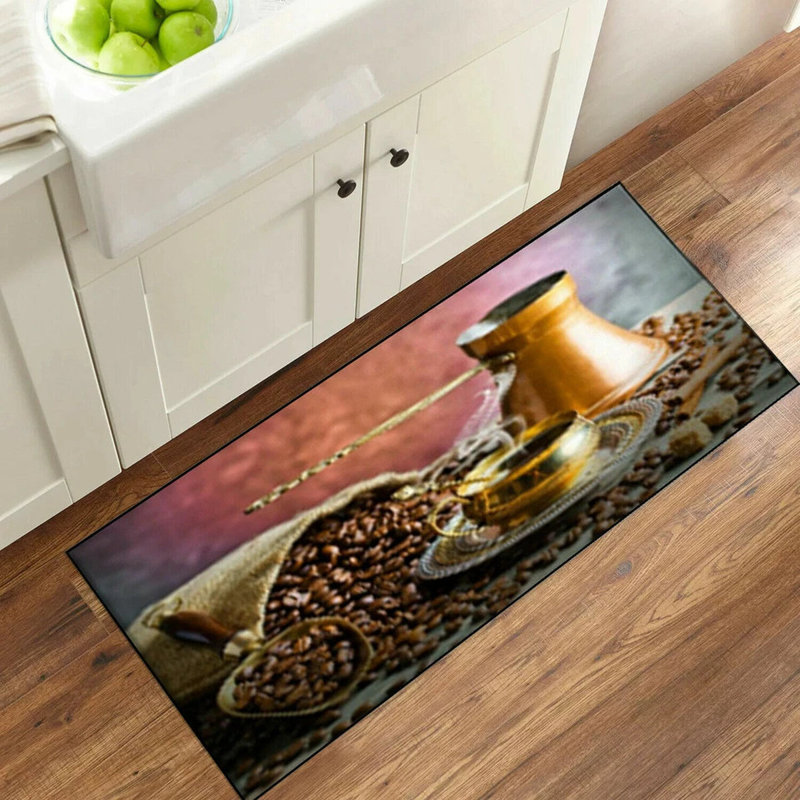 3D Fruit Kitchen Mat – Washable Non-Slip Runner Rug – Door Mat with Rubber Backing – Polypropylene, 50cm W x 150cm L