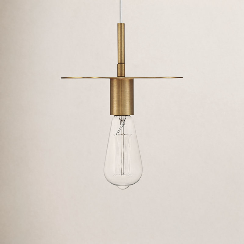 Thane 1 - Light Single Pendant, Natural Brass