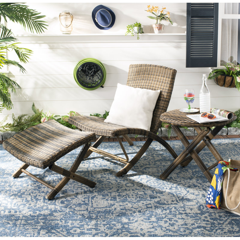 Chaise de patio avec repose-pieds Kingpalm