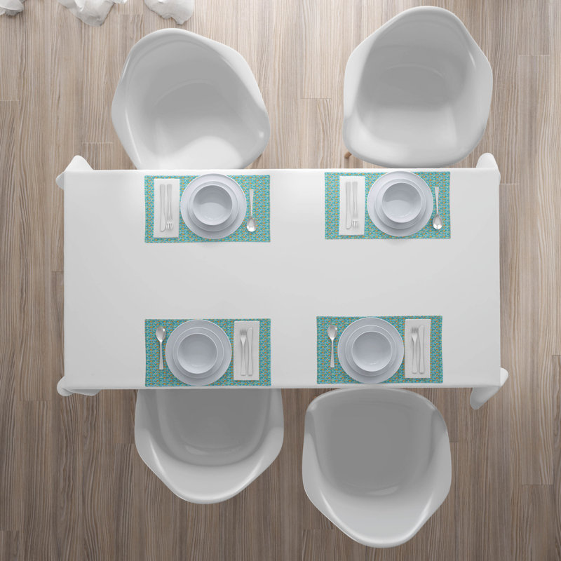Polyester Floral Rectangle Placemat