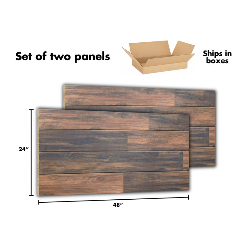 Panneau de lattes texturé grain de bois 24 po x 48 po, Bois de rose