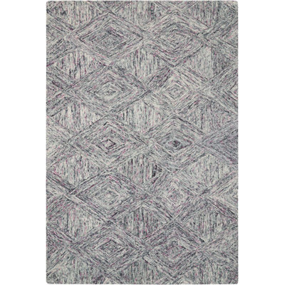 Tapis gris fait à la main Jodie