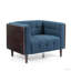 CHAISE CLUB, coutures gaufrées capitonnées
