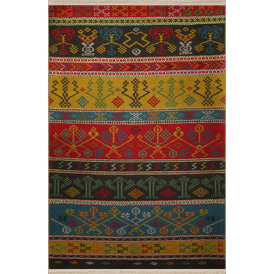 Light Tone Multicoloured Traditional Motif Patterned Vintage Decorative Carpet