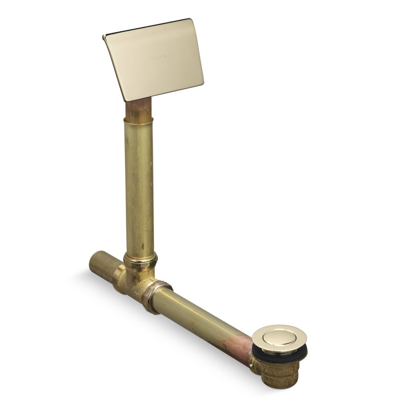 Clearflo Leg Tub Drain with Overflow, Vibrant French Gold