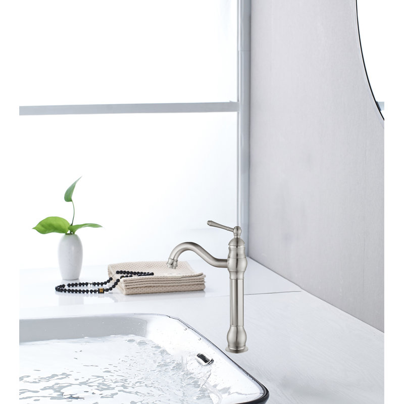 Heritage 360° Single-Handle Vessel Faucet With Pop-Up Drain, Brushed Nickel