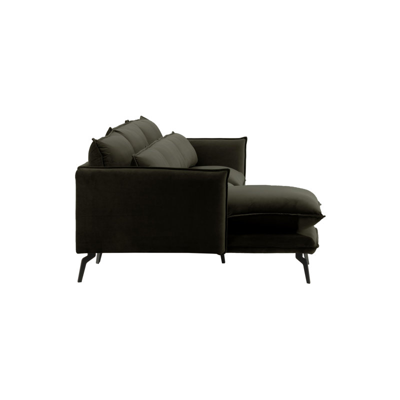 Celestial 2 Seater Corner Sofa, Left Hand Facing, Black