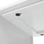 Îlot de cuisine roulant avec table allongée, îlot de cuisine sur roulettes avec lumières DEL, prises de courant et 2 portes en verre cannelé, îlot de cuisine avec compartiment de rangement et 3 tablettes ouvertes latérales, blanc-1248517935