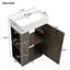 Meuble-lavabo compact compact avec lavabo en céramique et structure en panneau de fibres à densité moyenne pour petits espaces-124538947