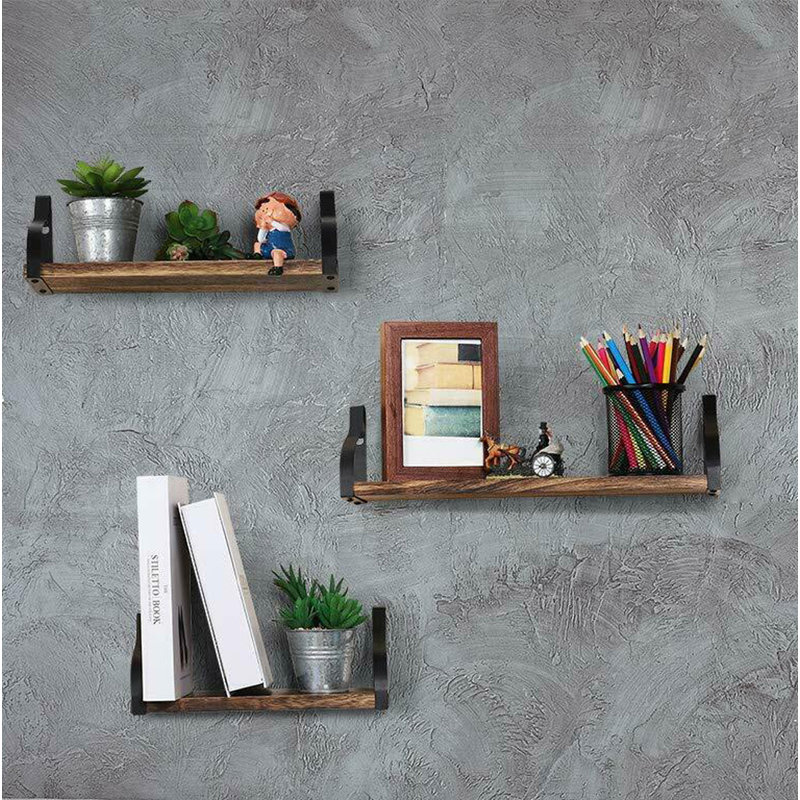 3 Piece Floating Shelf, Brown