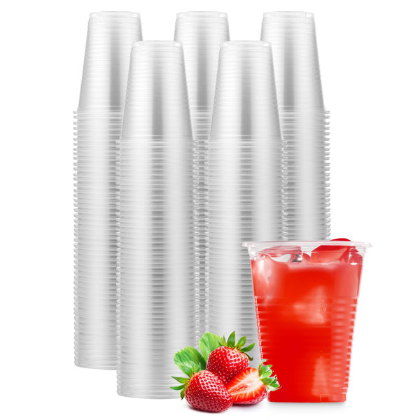 Plastic Insulated Tumblers 16 oz. Set of 10, Bulk Pack - Perfect for  Smoothies, Iced Coffee, Soda, Other Beverages - Red