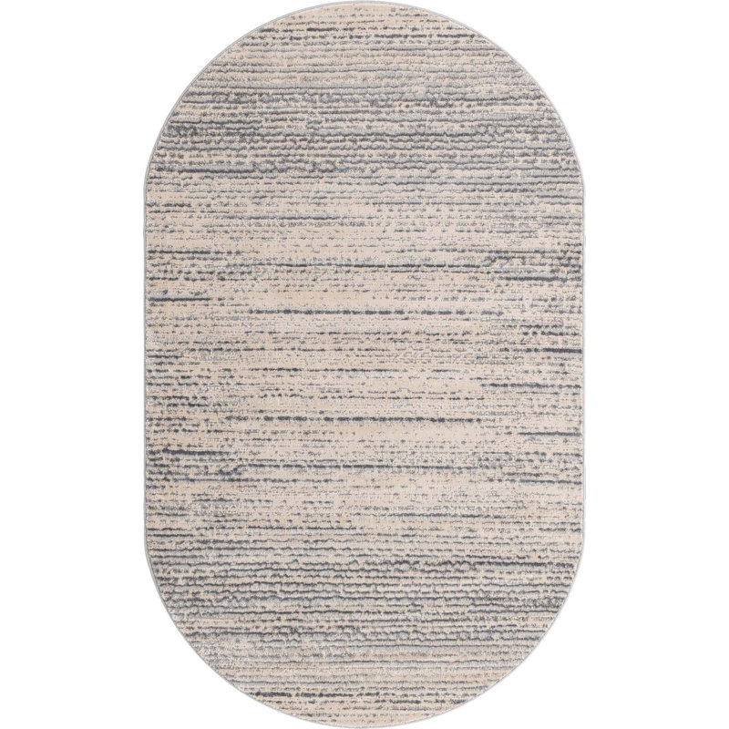 Abstract Indoor Rug, Oval 5' x 8'