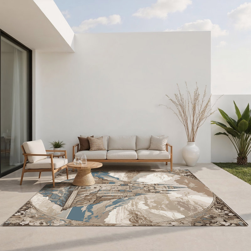 Kingdom’S Crown Indoor And Outdoor Area Rug, Rectangle 9' x 12'