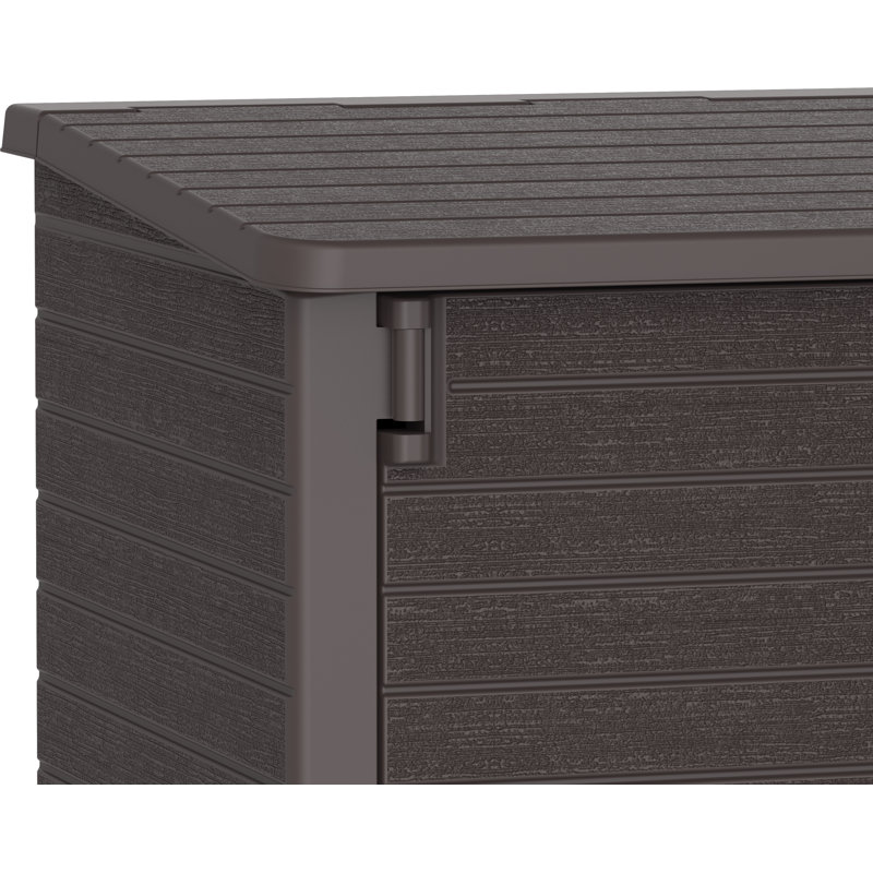 Brown Polypropylene Resin Outdoor Storage Shed with Lockable Doors