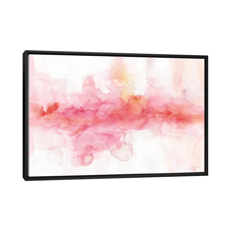 « arc-en-ciel abstract », reproduction sur toile, H 18 po x l 26 po x P 1,5 po, Toile avec cadre noir, Pas de tapis