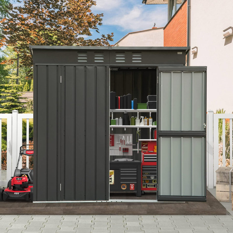 Remise à outils en métal, H 70,55 po x l 44,3 po x P 65,35 po