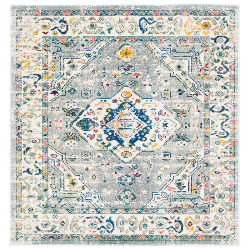 Yedidalga Performance Oriental Rug, Square 6'7"