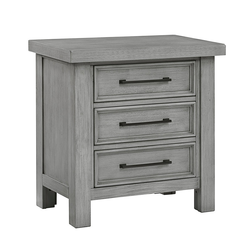 Armoire de chevet transitionnelle 3 pièces