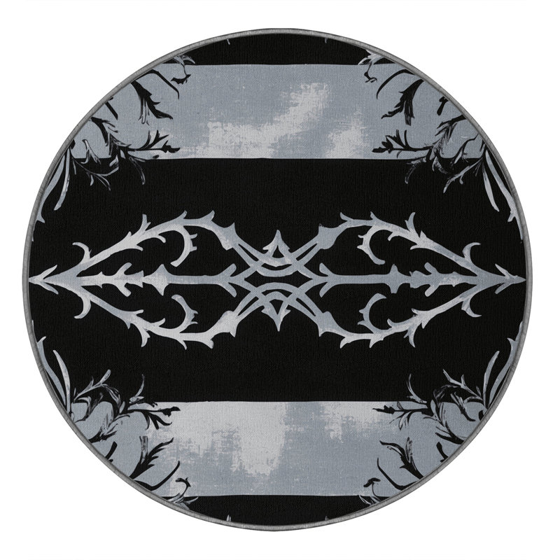 Black Dahlia Rug, Round 6'