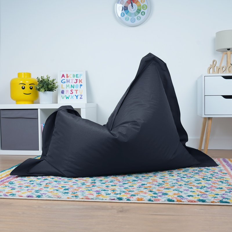 Polyester Outdoor Friendly Refillable Bean Bag Lounger, Navy