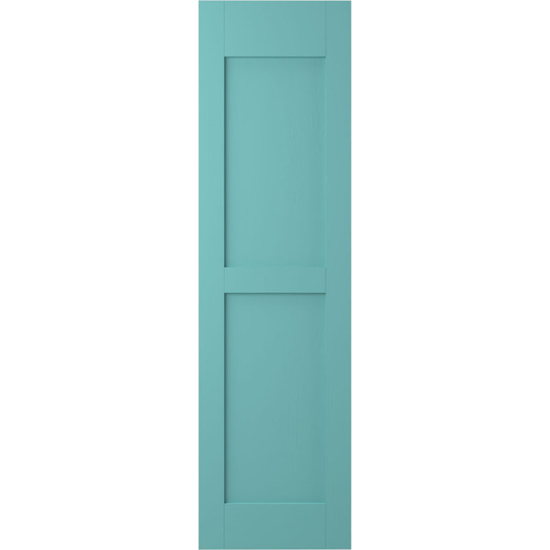 Deux volets à panneaux surélevés Americraft (par paire), Turquoise pur, 15", 63"