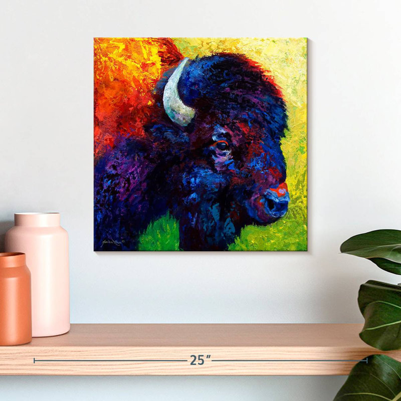 Brampt Bison Head III, 16" H x 16" W