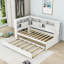 Lit de jour simple en bois avec lit gigogne simple, tablettes de rangement intégrées, prise USB et prise-867144823