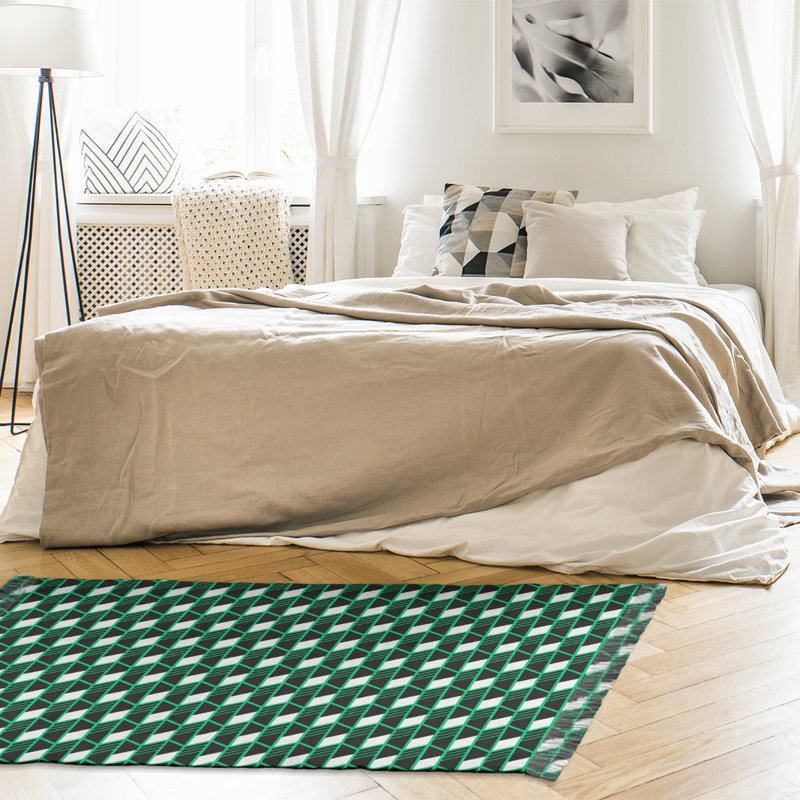Tapis gris/noir à rayures géométriques classic Mcguigan, Non
