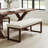 53'' Wide Upholstered Bench With Wood Legs-124944547