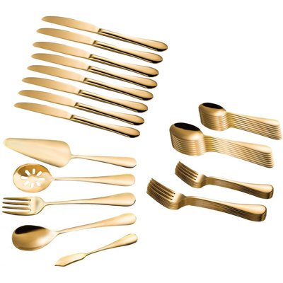 Mercer41 Skaneateles Stainless Steel Flatware Set - Service for 8