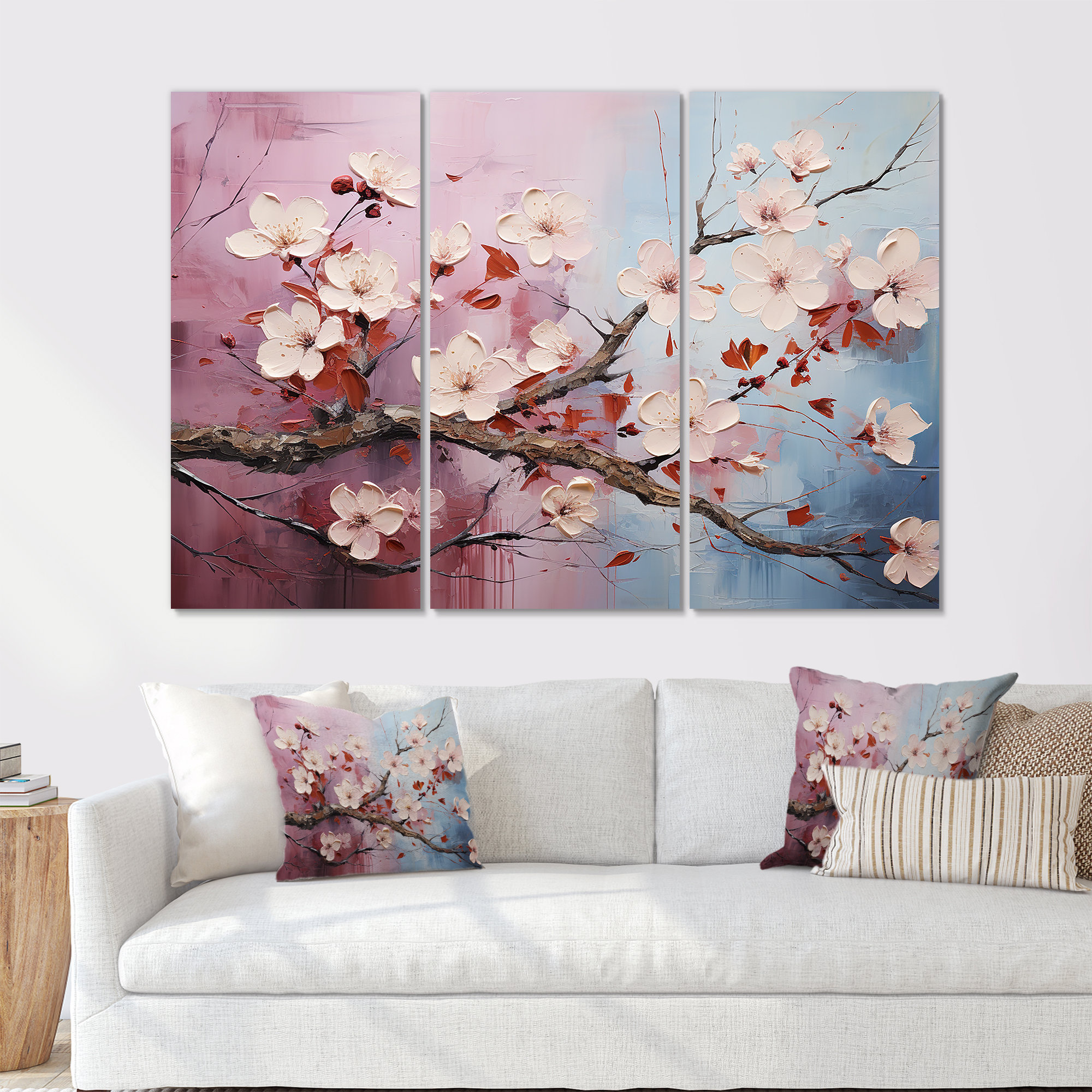 Lark Manor™ Japan Cherry Blossom Art I - Japanese Wall Art Living Room ...