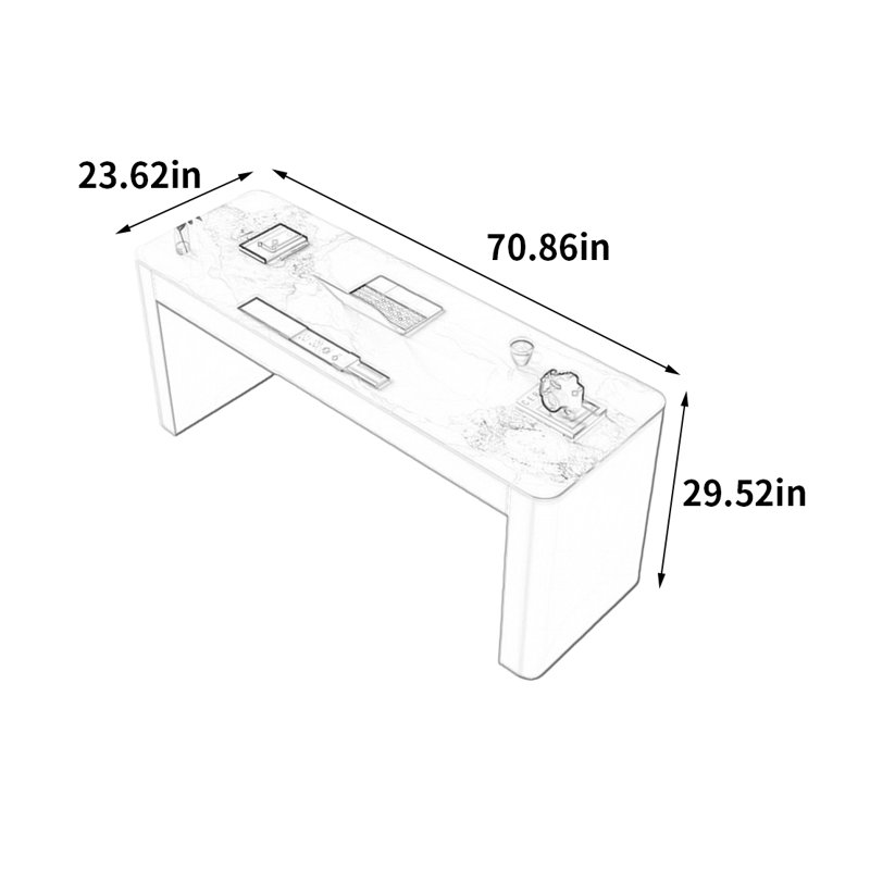 Newsom, H 29,52 po x l 70,86 po x P 23,62 po