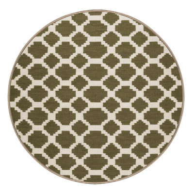 Tapis brun treillis lavable à la machine