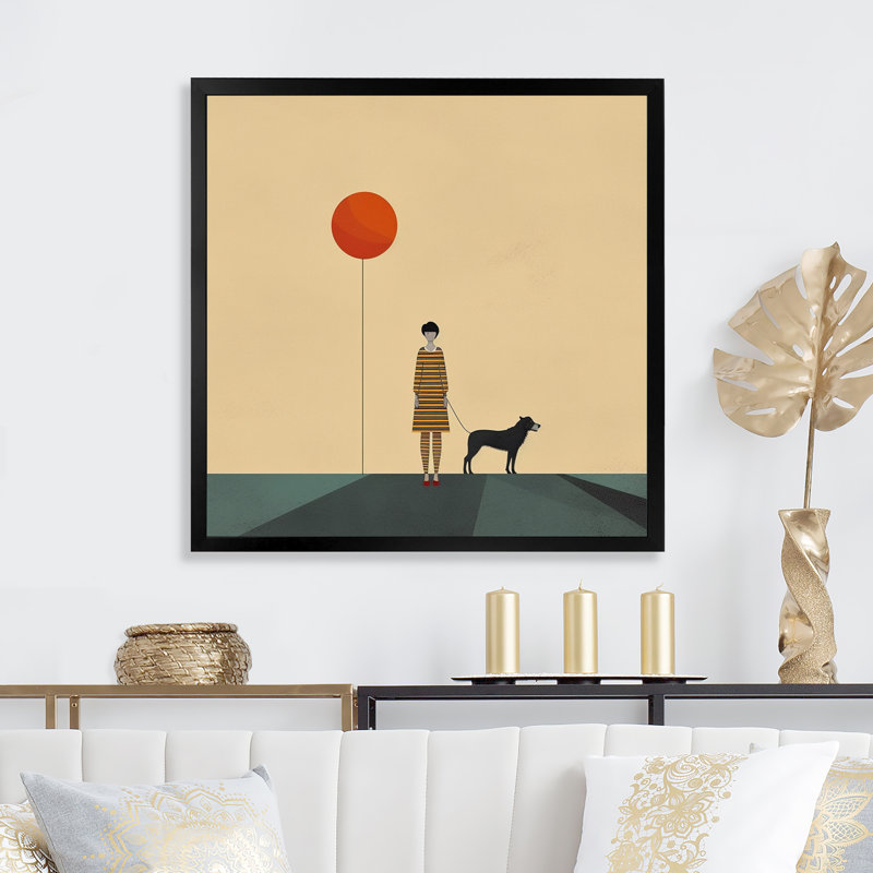 Minimalisme solidaire paysage V - impression, Cadre photo noir, H 16 po x l 16 po x P 1 po