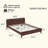 Rustic Platform Bed with Tall Headboard & Underbed Storage-1038577285-1038577283