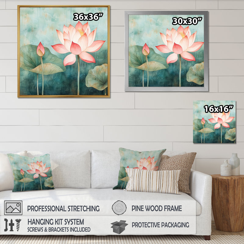 Lis Lily Aura de Lotus IV - art mural Lotus, H 30 po x l 30 po, Reproduction encadrée d'une seule photo sans pass, Noir