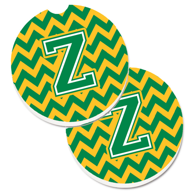 Sous-verre pour voiture, Z, Vert/doré