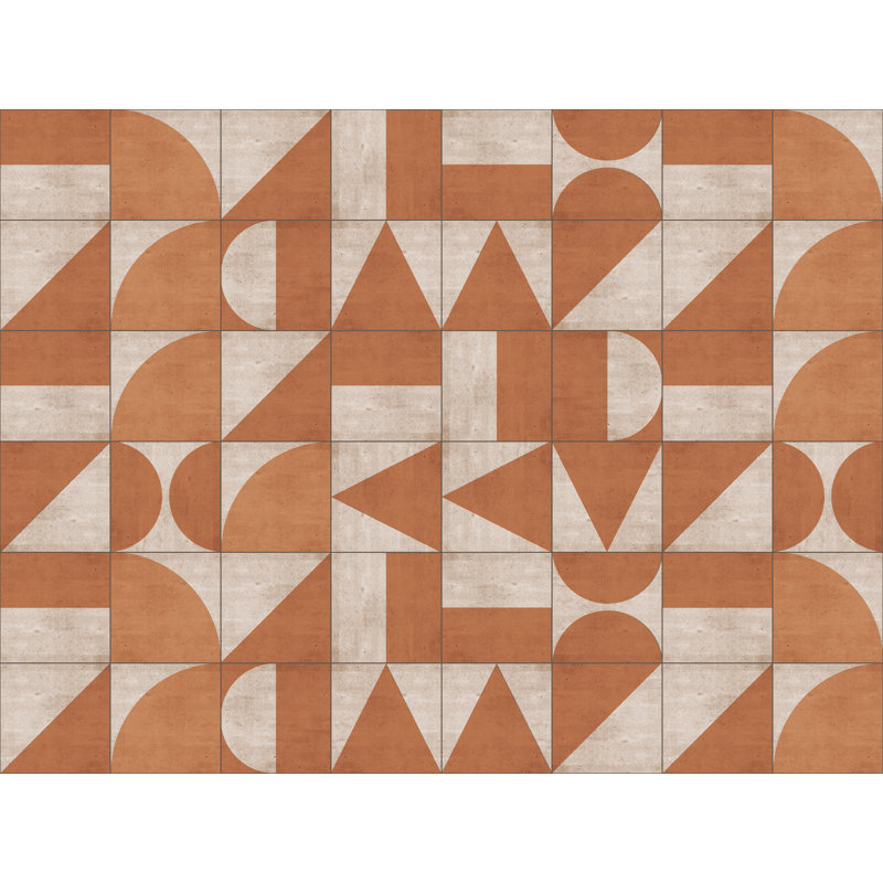 Dashani Vinyl Machine Printed 100cm X 133cm Area Rug