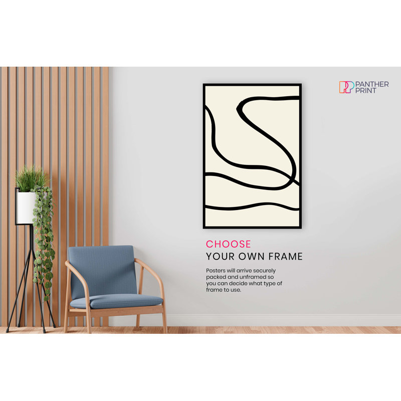 Curve Lines - No Frame Painting, 46cm H x 31cm W