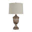 27.5" Resin Table Lamp With Oat Shade