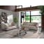 Round coffee table tempered glass, walnut