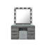 Ensemble coiffeuse et tabouret gris Lorena