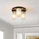 Rudaigh 3 Light Glass Flush Mount