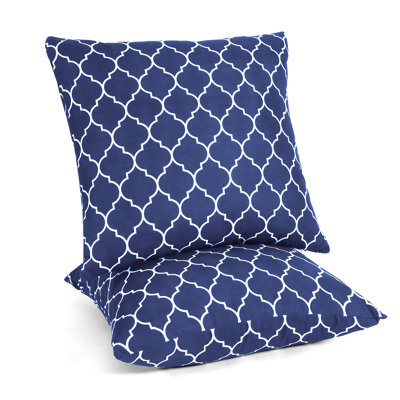 Quatrefoil Decorative Square Pillow Cover Geometric Reversible Pillow Cover