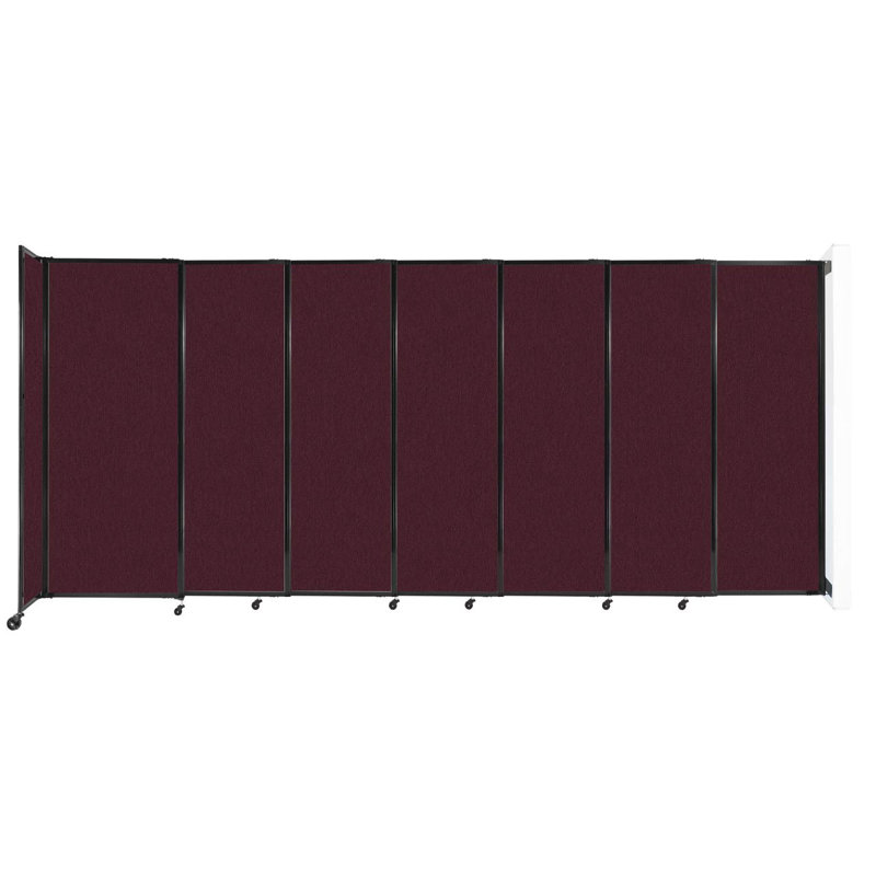 Cloison coulissante 5 pi, H 82 po x l 186 po x P 33 po, Marron
